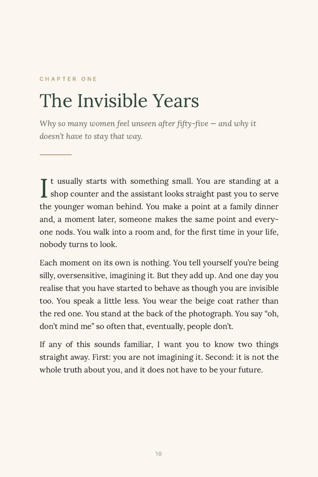 Opening page of Chapter One, The Invisible Years
